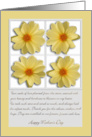 Yellow Flowers, Your seeds of love, From Daughter on Mother’s Day card