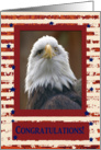 Congratulations on Becoming a U.S. Citizen, Eagle and Stars card