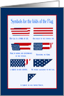 Symbols for the folds of the Flag card