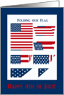Folding our Flag, Happy 4th of July card