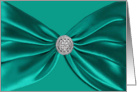 Will you be my Bridesmaid?, Turquoise Satin Sash card