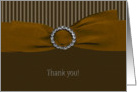 Thank you to Reader, Brown Satin Ribbon card