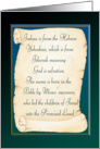 Joshua, The Meaning, Birthday card