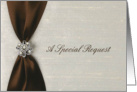 Reader, Brown Satin Ribbon with Jewel card