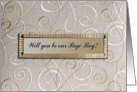 Tan Design, Will you be our Page Boy?, Invitation card
