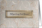 Tan Design, Will you be my Cord Sponsor?, Invitation card