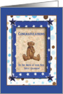 Baby Bear, Congratulations on the birth of your New Great Grandson card