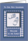 Baby Boy Shoes, To Our New Grandson Welcome to the Family card
