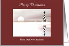 Merry Christmas from our new address, Light House card