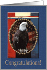 Eagle with Red, White and Blue, Congratulations, Eagle Scout card