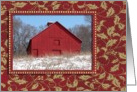 Red Barn, At this Holiday Season, In Remembrance card