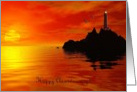 Lighthouse at Sundown, Happy Anniversary!, For Employees card