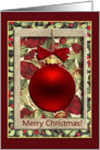 Red Ornament, Merry Christmas, Customers card