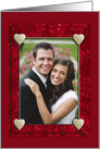 Painted Jeweled Like Hearts, Photo card Valentine card