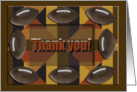 Thank you to Football Coach, Footballs in Earth Tones card