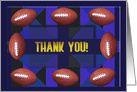 Thank you to Football Coach, Footballs on Blues card