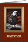 Eagle Scout Invitation, Eagle with Flag card