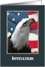 Eagle with American Flag, Eagle Scout Award Invitation card