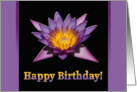 Water Lilly, Happy Birthday, July’s Birth Flower card