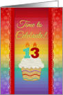 Cupcake with Number Candles, Time to Celebrate 13 Years Old Invitation card