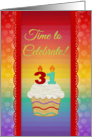 Cupcake with Number Candles, Time to Celebrate 31 Years Old Invitation card