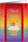 Cupcake with Number Candles, Time to Celebrate 101 Years Old Party card