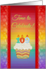 Time to Celebrate, 109 Years Old, Colorful Cupcake Invitations card