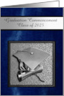 2025, Cap & Diploma, Graduation Commencement, Silver & Blue card