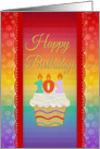 101 Years Old, Colorful Cupcake, Birthday Greetings card
