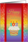 102 Years Old, Colorful Cupcake, Birthday Greetings card