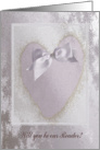 Lavender Heart with Bow, Reader card