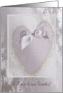 Lavender Heart with Bow, Greeter card