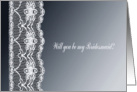 Lace on Blue, Bridesmaid card