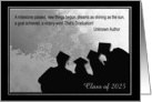2025 Graduates, Congratulations, Silver & Black, Custom Text card