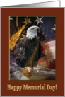 Eagle with American Flag with Tassels, Happy Memorial Day card