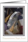 Eagle Profile, American Flag &Tassel Eagle Scout Congratulations card