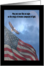 May you soar like an eagle on the wings, Memorial Day Invitation card