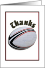 Thank you, Coach, Rugby Ball card