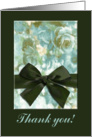 Thank you to Mother on Wedding Day, Roses with Green Bow card