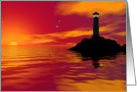 Father’s Day, Lighthouse at Sunset card