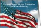 Congratulations, Air Force Commissioning, Planes & Flag, Custom Text card