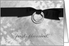 Announcement, Just Married, Tie the Knot, Silver card