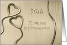 Thank you, 50th Anniversary, Two Hearts card