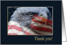 Thank you, Eagle Scout Project, Eagle Close up with Flag card