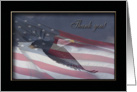 Thank you, Eagle Scout Project, Eagle Flying with Flag in Background card