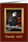 Thank you, Eagle Scout Project, Proud Eagle with American Flag card