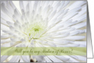 Invitation, Matron of Honor, Sister, White Mum card