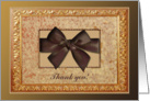 Thank you to Bridesmaid, Brown Velvet Bow Look card