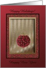 Cranberry Ornament, Happy Holidays, Custom Text card