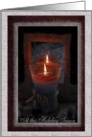 We have moved, Candle , At this holiday Season card